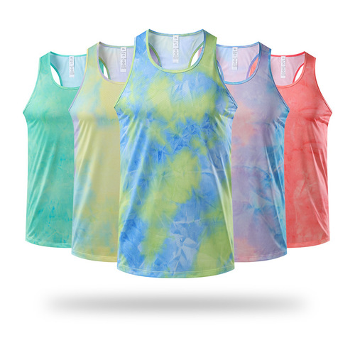 Racing Running Quick-Dry Tank Top Breathable Sweat-Wicking Spring Summer Men Women Marathon Training Top Sleeveless Quick-Dry Shirt