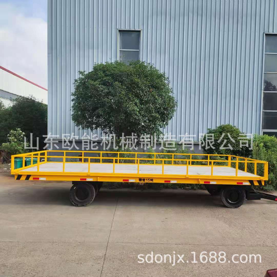 牵引周转车 大吨位重型货物搬运车 叉车牵引式平板拖车可移动