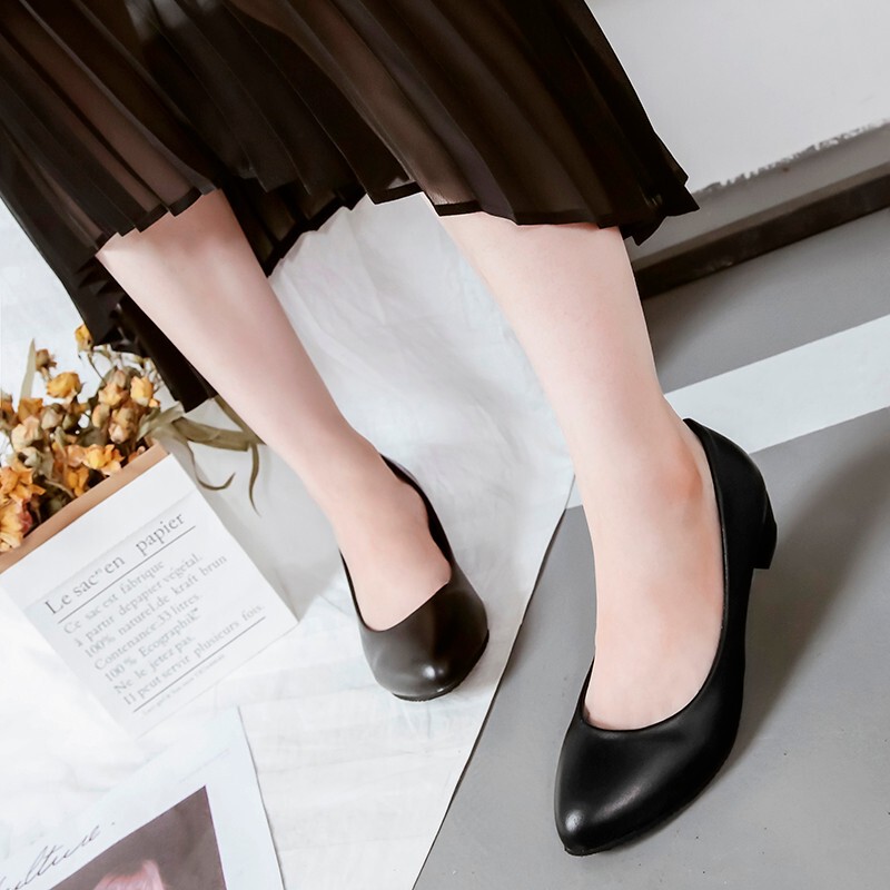 2025 New Autum Comfortable Professional Shoes Work Shoes Formal Interview Shoes Women's Shoes Flats Mid-Heel Black Shoes 2025 New Autum Comfortable Professional Shoes Work Shoes Formal Interview Shoes Women's Shoes Flats Mid-Heel Black Shoes