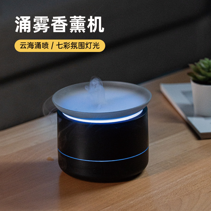 Humidificador y difusor de aroma USB para escritorio y hogar, niebla de chorro, luz colorida, creativo, transfronterizo