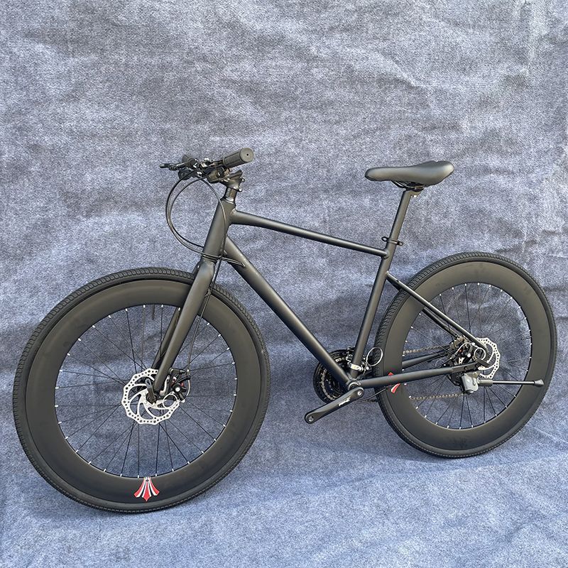 Flat-Bar Gravel Road Bike for Adults, Ultra-Fast, Lightweight Racing Bike with Disc Brakes, Student Bicycle, Gravel Bike