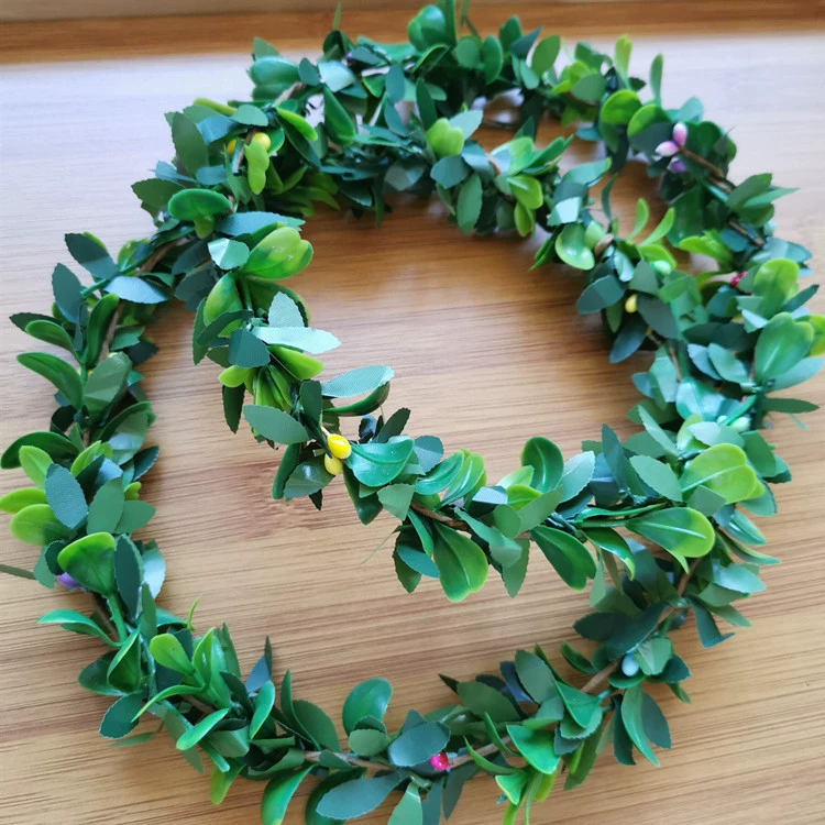 Amazon cross-border Christmas wreath green leaves holiday venue decoration prop door hanging wreath window decoration