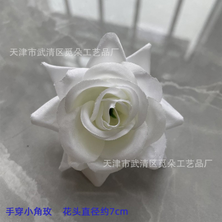 손에 작은 뿔 장미