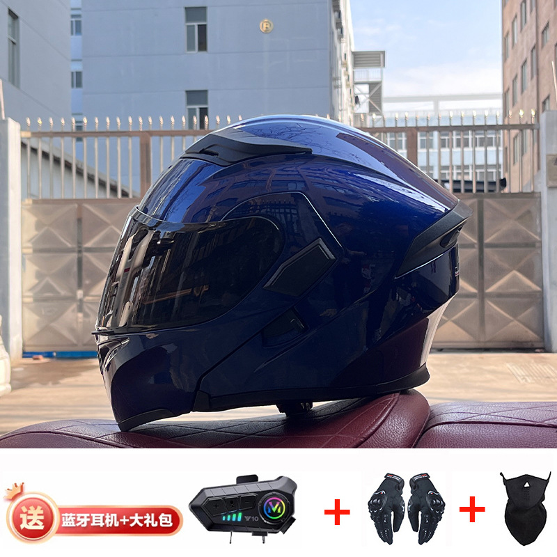 JIEKAI casco de motocicleta casco completo de motocicleta para hombres y mujeres Bluetooth casco de exposición casco de coche eléctrico 3C certificación