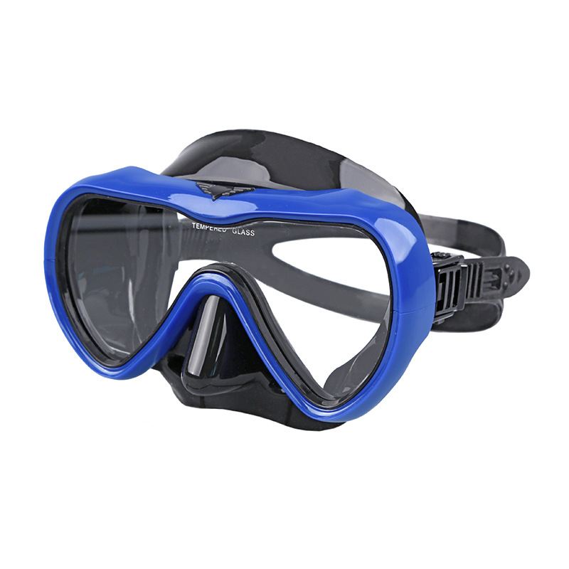 Fabricante de adultos de una sola lente anti-niebla película de vidrio templado de silicona líquida máscara de buceo gafas de buceo profundo