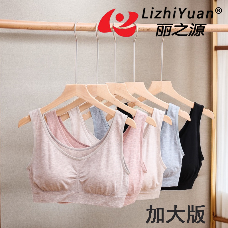 Li Zhiyuan 137 Large Stretch Bra Sleepwear U-Shaped Beautiful Back Modal Bra Vest for Plus-Size Women Sports Bra