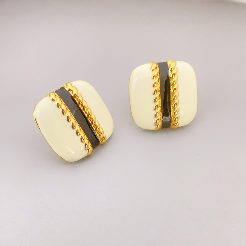 geometric brass fashionable enamel