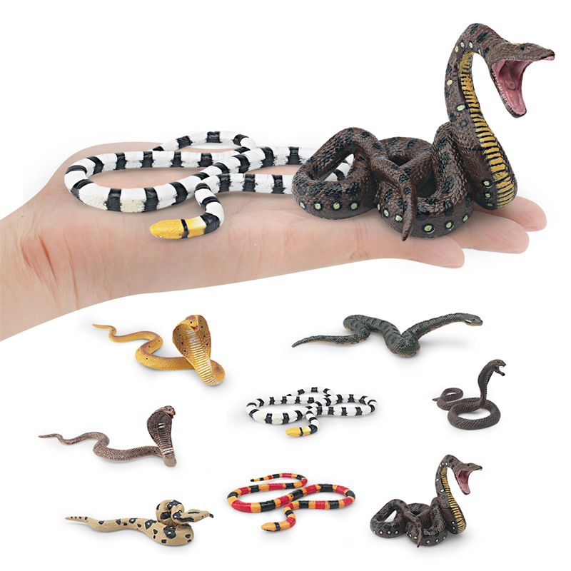 Transfronterizo simulación reptil Cobra Boa verde Mori coral serpiente modelo decoración de escritorio juguete