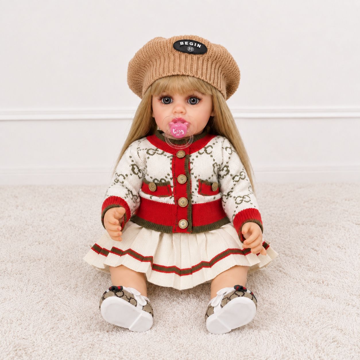 Muñeca Reborn Interactiva con Sensor Inteligente 40cm de Vinilo Multilingüe