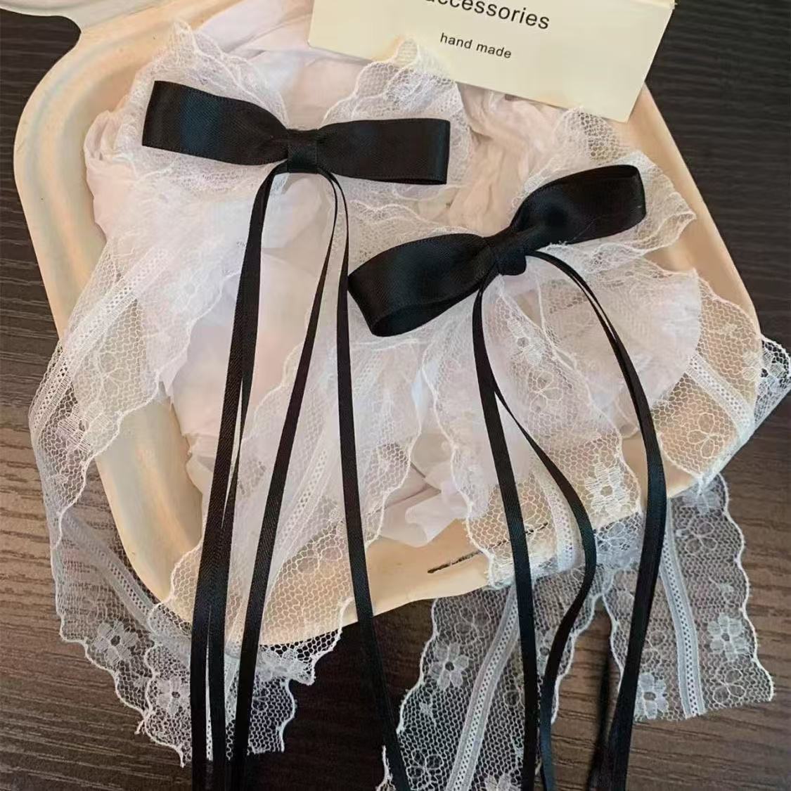 Dulce chica techo ~ Cinta dulce, lazo, cinta, horquilla, cabello trenzado, pinza de pico de pato, accesorios para el cabello, horquilla, puesto de un yuan