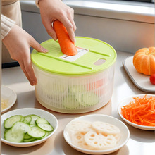 多功能蔬菜沙拉甩干机家用手动洗菜脱水器厨房水果快速甩水沥水篮