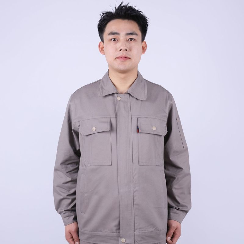 純綿作業服 メンズ 春秋セット 汚れに強く耐摩耗性 電気溶接服 快適で通気性のある機械修理工場作業服 労働保護服|undefined