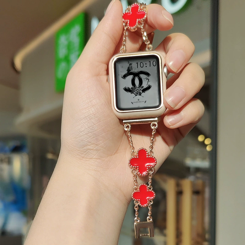 Для ремешка Apple Watch Applewatch Watch iWatch6SE5/4 Ремешок с четырехлистным клевером в стиле Сяосян