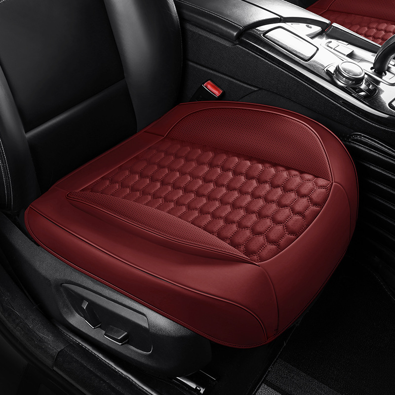 四季通用新型ナッパレザー車用シートクッション3点セット 耐摩耗性穴あきレザー 通気性・防汚性車用シートカバー|undefined