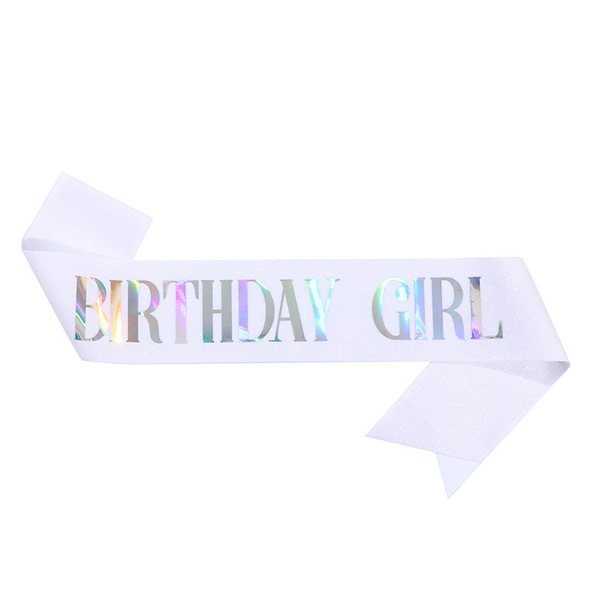 Cross-border birthday party glitter shoulder strap etiquette belt…