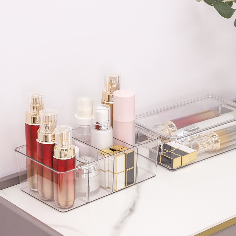Compartimiento caja de almacenamiento de cosméticos esmalte de uñas brillo de labios caja de almacenamiento de lápiz labial desmontable organización pequeña caja de almacenamiento de cuidado de la piel
