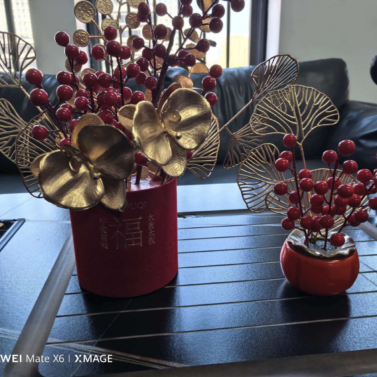 小号福桶成品2025新年摆件年客厅装饰发财果柿子福桶蛇年春节桌面