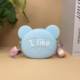 Letter bear head Children's coin purse 2023 new silicone bag mini messenger bag shoulder bag cute super cute fashion
