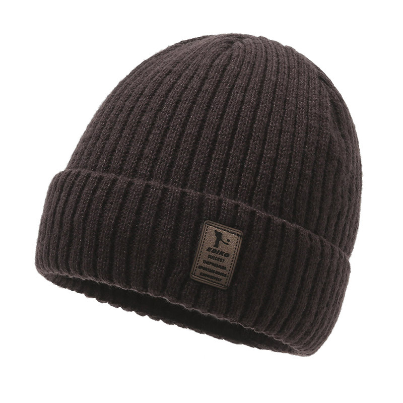 Knitted Beanie For Men Winter Warm Windproof Woolen Cotton Hat_voghion.com