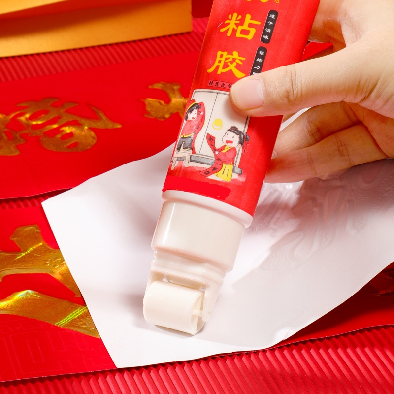 Spring couplets rolling adhesive paste special glue for couplets, traceless strong glue, quick-drying, easy to tear, tasteless paste brush with roller