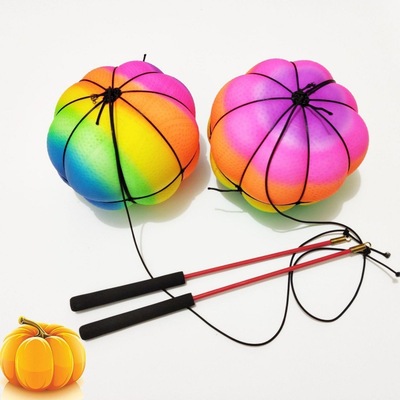 Park Stall Toys luminescence Rainbow Pumpkin Ball lantern Light Network Elastic ball Body ball square dance