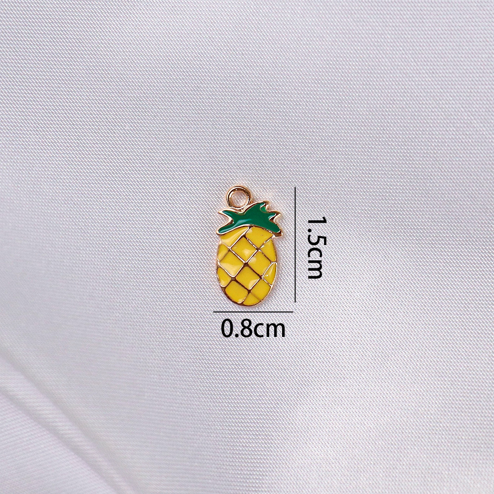 Colgante de frutas de aleación con gota de aceite, DIY pulseras y pendientes