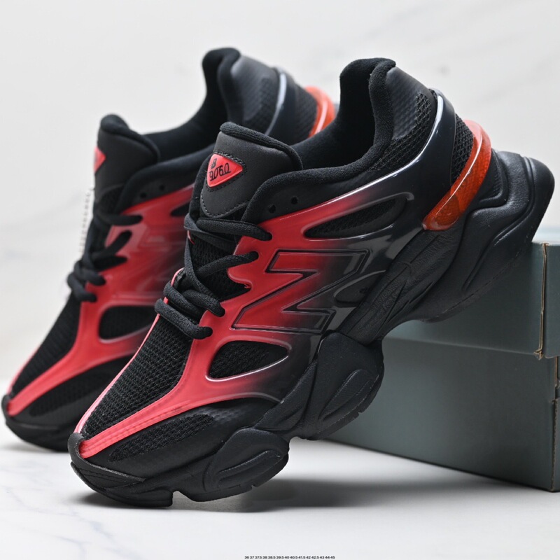 Cross-Border New Color 9060 Gradient Red Versatile Low-Top Lifestyle Casual Retro Sports Shoes for Men