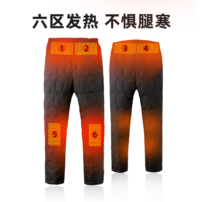 Carga de calefacción pantalones de algodón térmico todo el cuerpo de las mujeres control de temperatura inteligente invierno ropa de calefacción a prueba de frío pantalones de calefacción eléctrica de los hombres