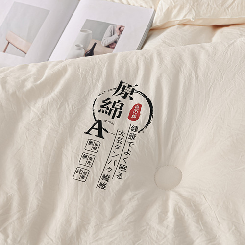 MUJI Soy Fiber Blanket Single or Double Spring and Autumn Quilt Cover Winter Good Quality Pure Comforter Core Winter Quilt Thick Warmth