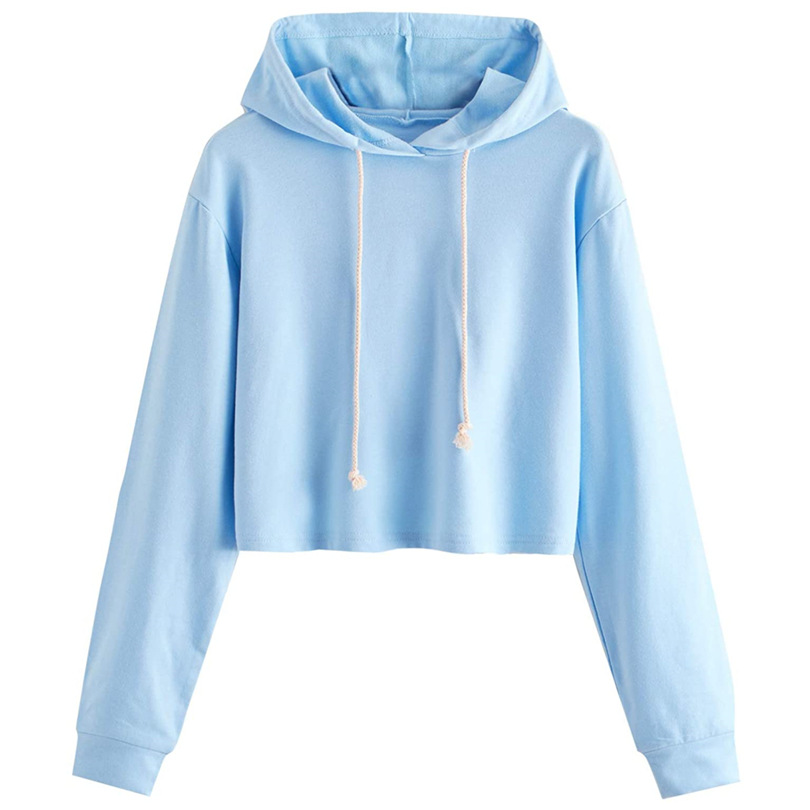 Europe and the United States cross-border 2023 autumn new solid color hooded pullover sweater women Amazon wish loose women's wholesale