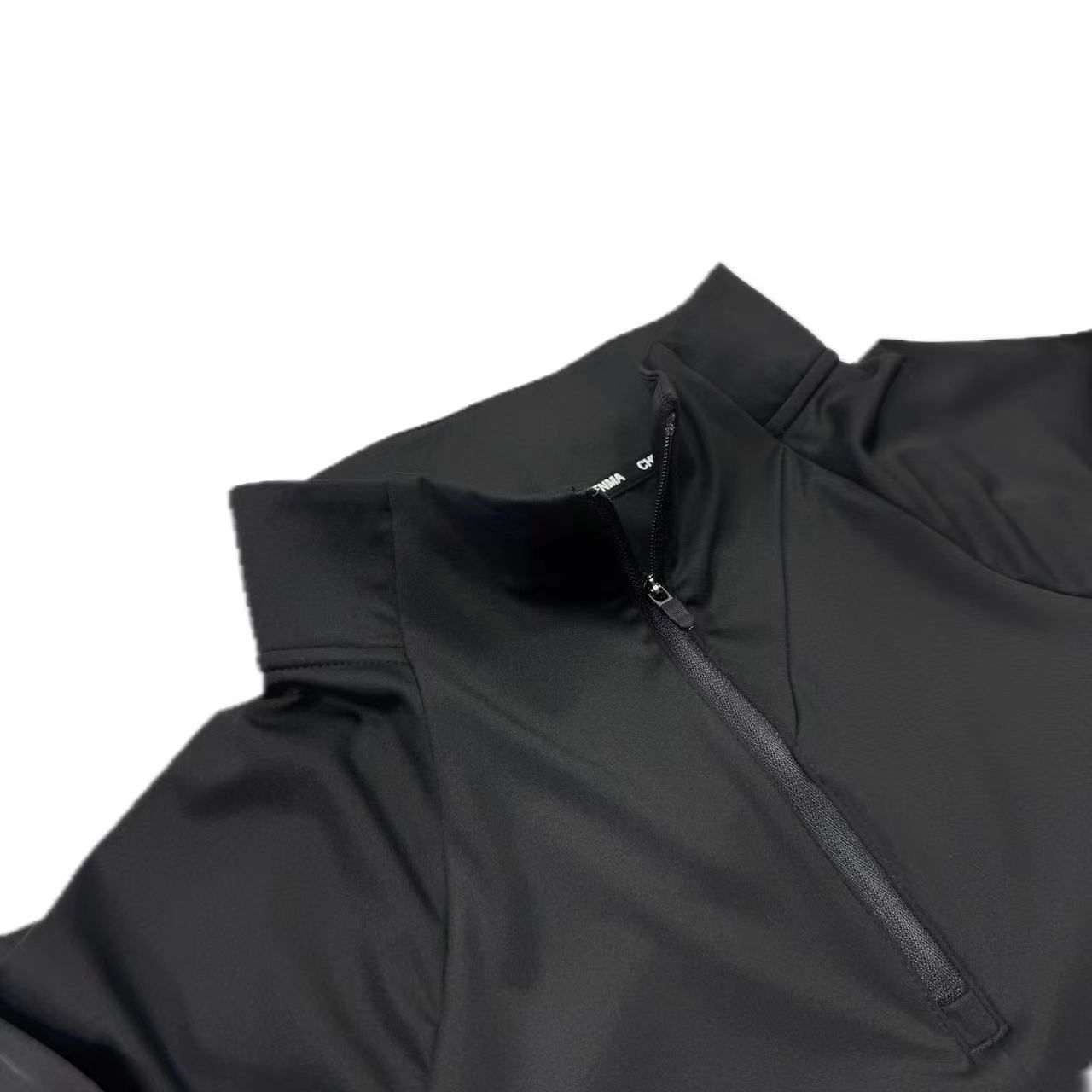 Dijia Bird Home Autumn New Men's and Women's Same Style Vertical Collar Fashion Zipper Casual Outdoor Long Sleeve T-shirt Sports Base