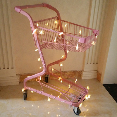 Shopping Cart Trolley Portable Riders garden cart children Adult Storage Car decorate goods shelves