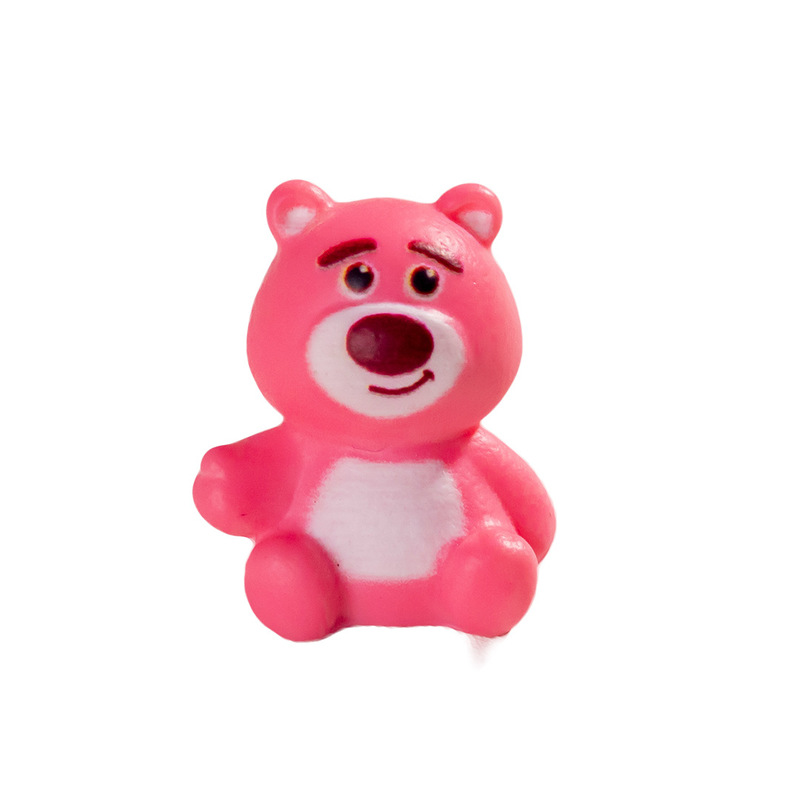クリエイティブイチゴクマ樹脂クラフト装飾装飾品 diy ソリッドカラーかわいいかわいい手作り小動物装飾品|undefined
