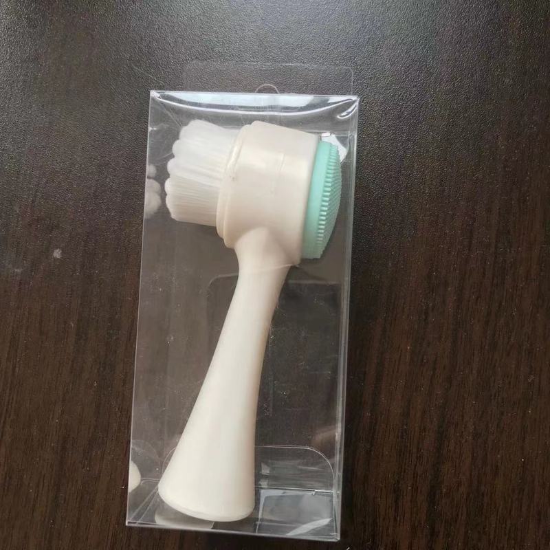 3Dシリコン手動洗顔ブラシ、両面洗顔ブラシ、柔らかい毛の洗顔器、毛穴のディープクレンジング、黒ずみ除去ツール|undefined