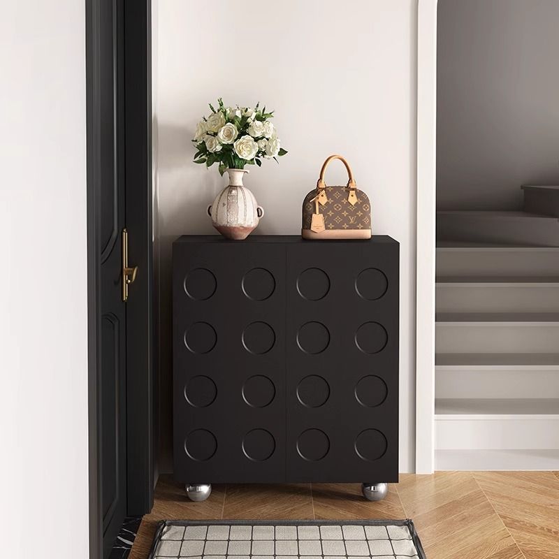 Shoe Cabinet for Home Entrance, Black Thickened Entryway Cabinet with a Modern Minimalist Storage Cabinet and Shoe-Changing Cabinet