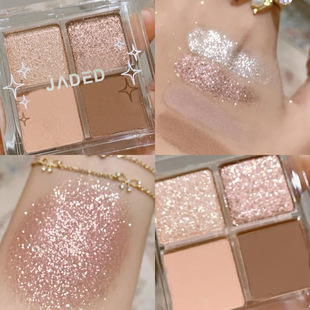 Jaded Shining Starlight Four-Color Eyeshadow Palette Ins Affordable Explosive Pearlescent Matt Domestic New Eyeshadow