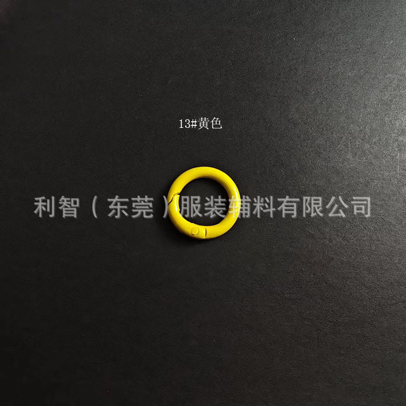 现货烤漆锌合金弹簧圈包包小圆挂扣饰品配件开口弹簧扣彩色弹簧圈|undefined
