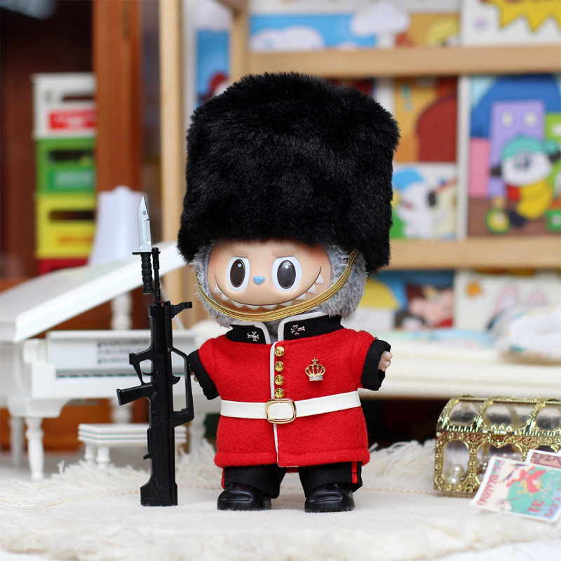 Clothes Only] First/Third Generation Labubu Doll Clothes Pendant Doll Clothes Royal Guard Heart Macaron