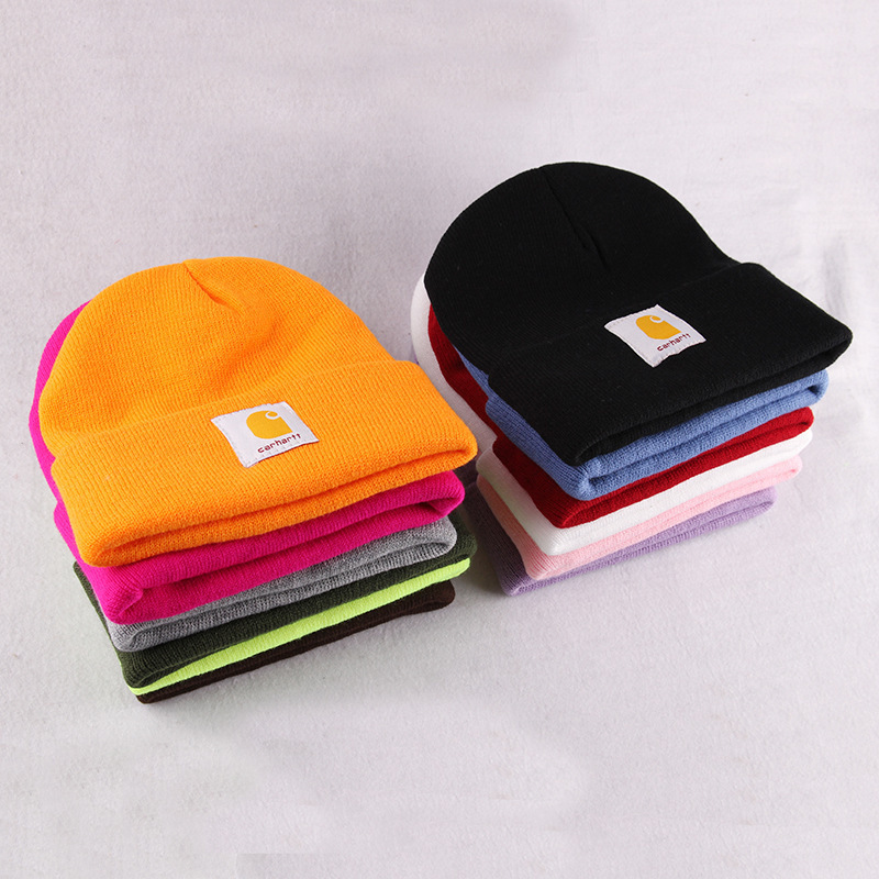 Carhartt Basic Cross-Border Woolen Hat Outdoor Sports Casual Hat Windproof Warm Ear Protection Fashion