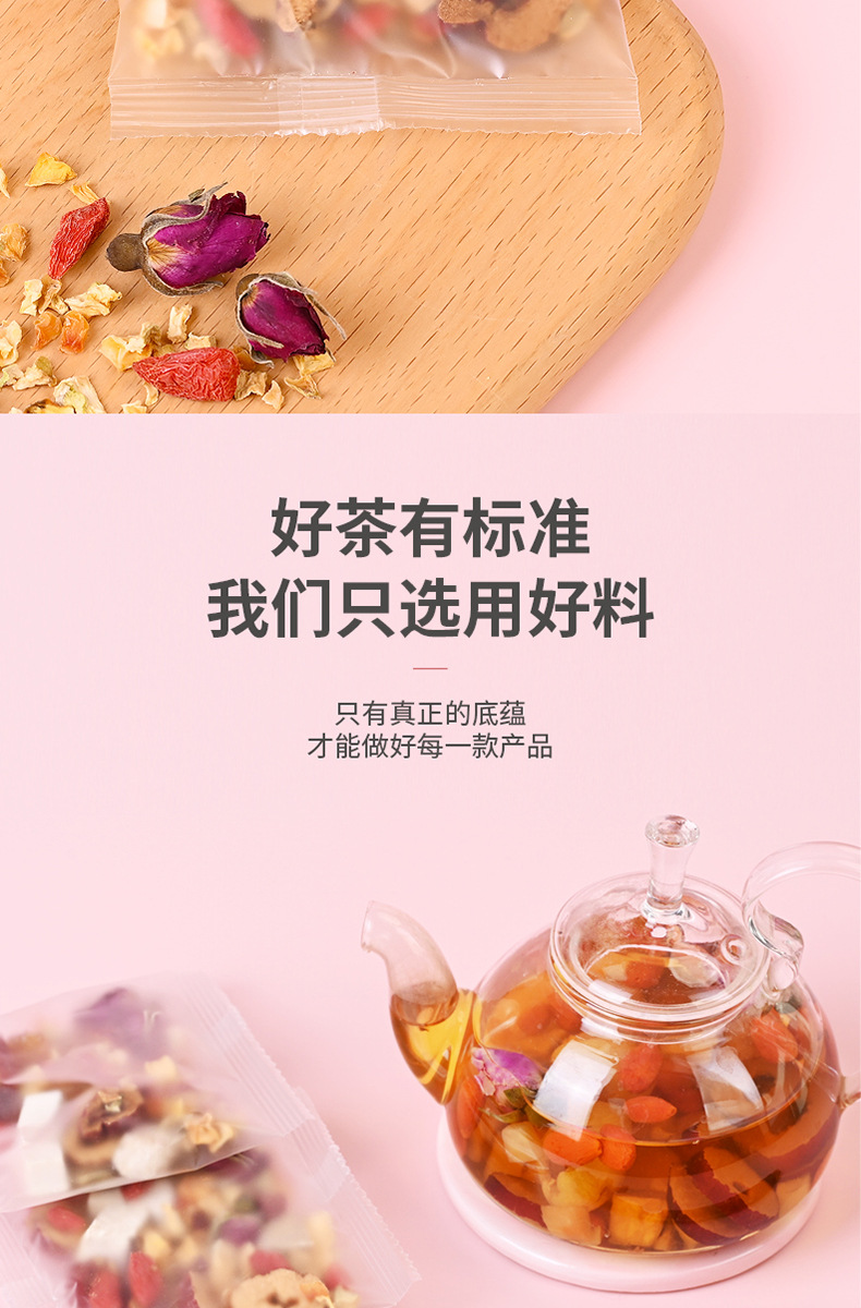 Papaya Kudzu Longan Tea Mugua Gegen Guiyuan Herbal Blend 150g Boxed Tea Bags for Daily Wellness quality and texture