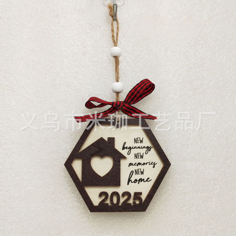 2025年越境新築祝いギフト クリスマス 母の日 バレンタインデー 装飾品 玄関用丸型木製吊り飾り|undefined