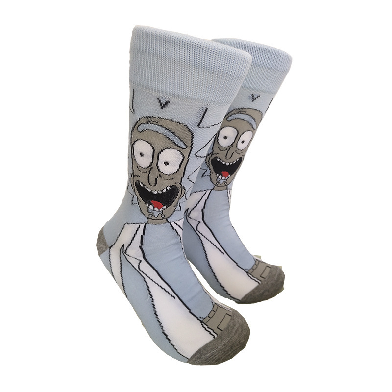 Calcetines de moda de dibujos animados de suministro de punto transfronterizo su Yu esponja bebé película hombres y mujeres calcetines de media pantorrilla