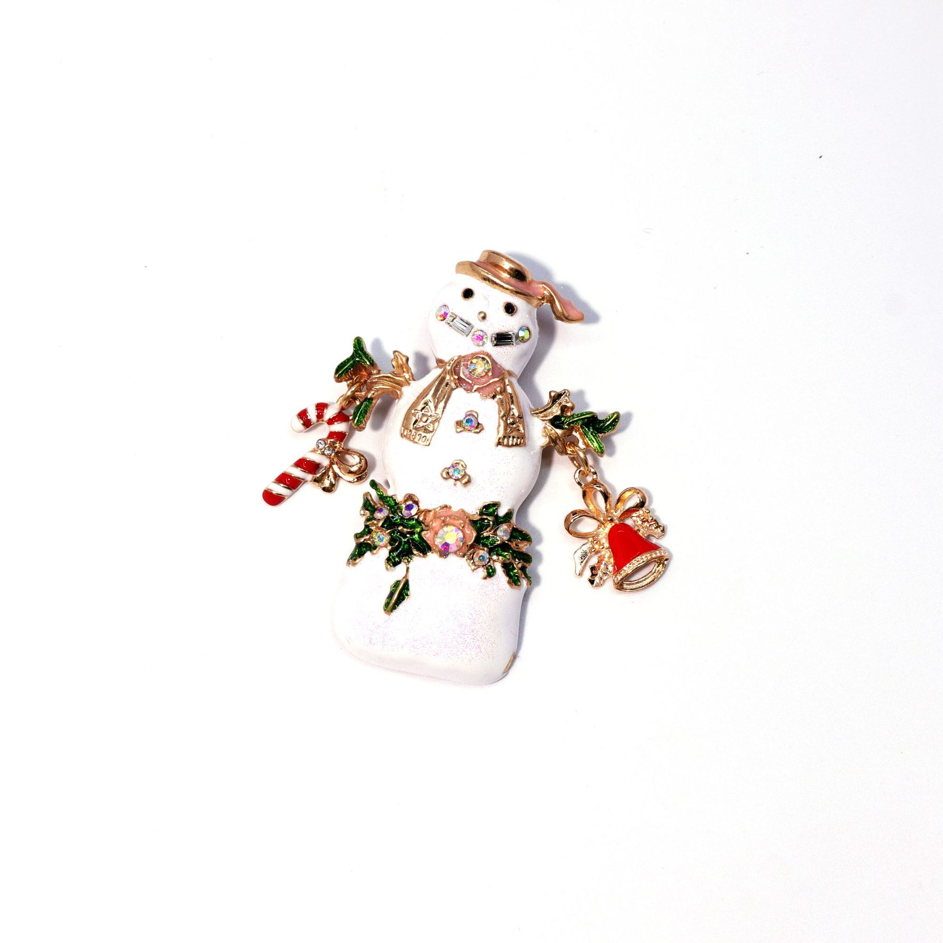 2023 Wholesale of new vintage high-end enamel brooch, cartoon snowman cute style jewelry