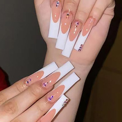O6歐美長款穿戴甲美甲片穿戴 ins美甲歐美指甲貼片press on nails