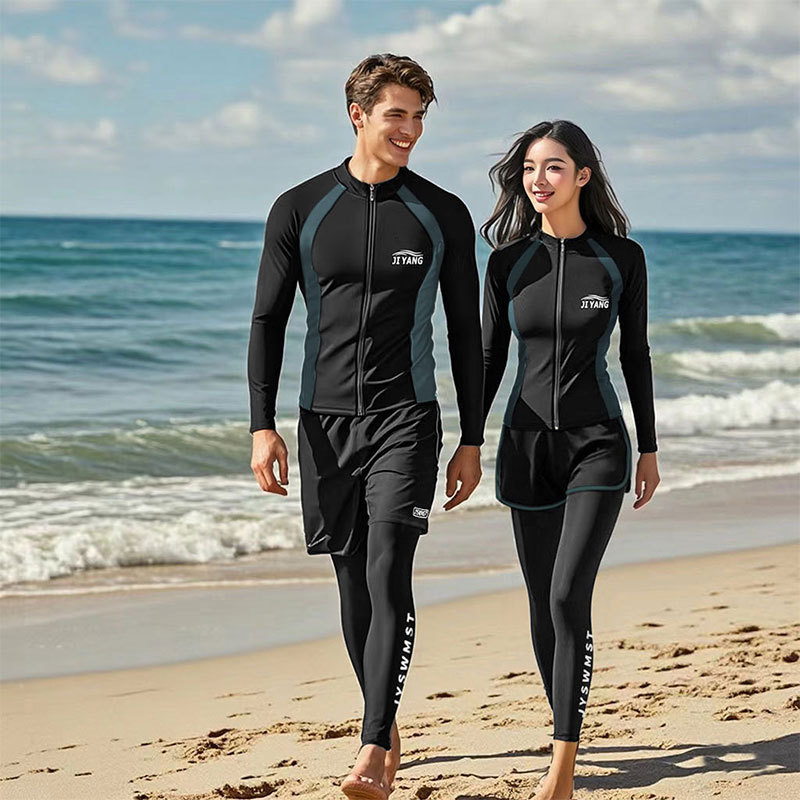 Couple Swimsuit Men's Wetsuit Surfing Suit Wetsuit Jellyfish Suit Quick-Drying Sun Protection Long-Sleeved Pants Snorkeling Women