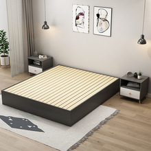 板式床1.8米现代简约双人床榻榻米床1.5出租房经济型简易单人床架