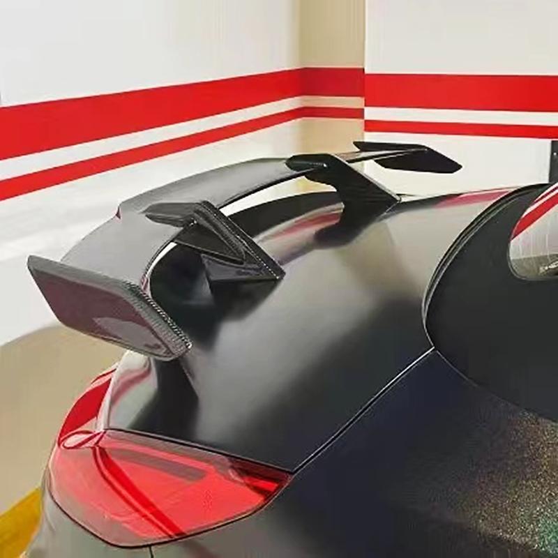 Factory car modification general-purpose tail non-perforated MP big tail fixed wing carbon pattern GT tail spoiler