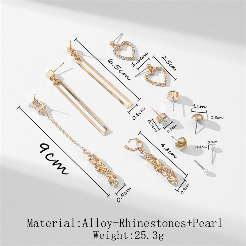 Fashion Geometric Alloy Plating Artificial Pearls Women's Earrings 1 Set display picture 31