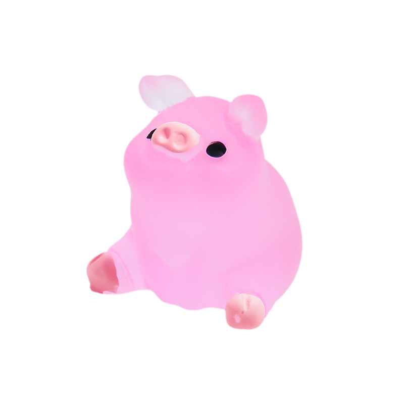 Luminoso Cerdito mate Comercio electrónico Accesorios luminosos hechos a mano de bricolaje Accesorios de resina Decoración de micro paisaje Papelería Regalos