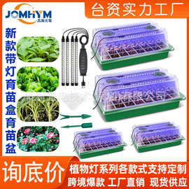 40穴育苗盆育苗盒植物灯植物生长灯一出四长条育苗盆带灯育苗穴盘
